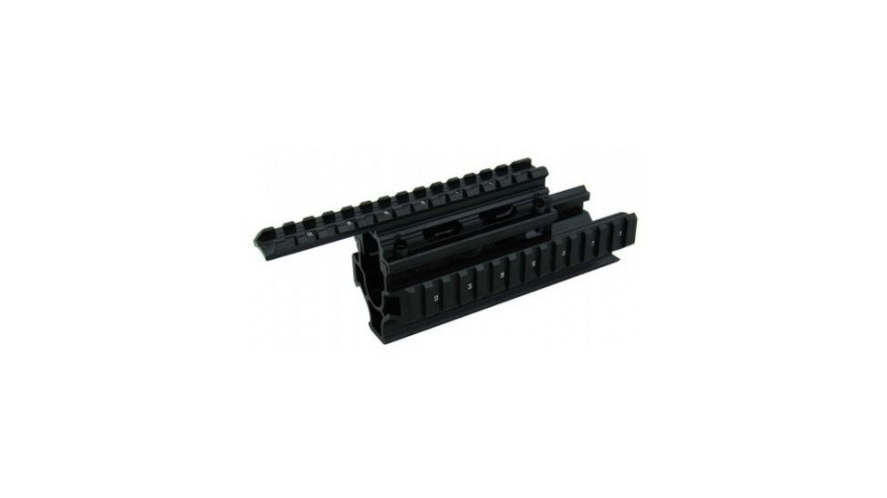 Tacfire Ak/Romanian &amp; Variants Tactical Quad Rail, Black HGAK-1