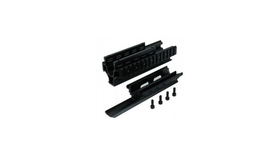 Tacfire Ak/Romanian &amp; Variants Tactical Quad Rail, Black HGAK-1