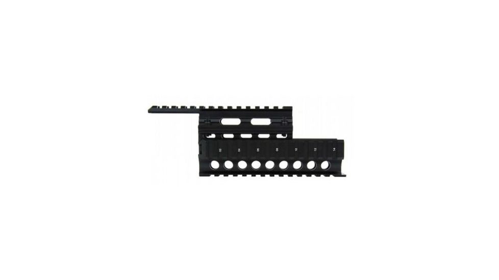 Tacfire Ak/Romanian &amp; Variants Tactical Quad Rail, Black HGAK-1
