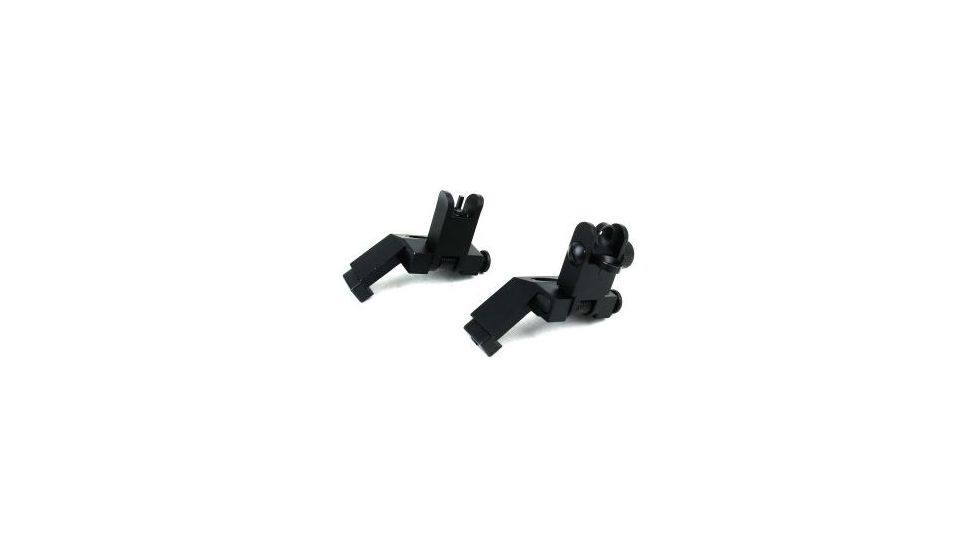 TacFire Offset Deployable Front and Rear Sight, 45 Degree Flip-Up/Spring Loaded, Black, IS003