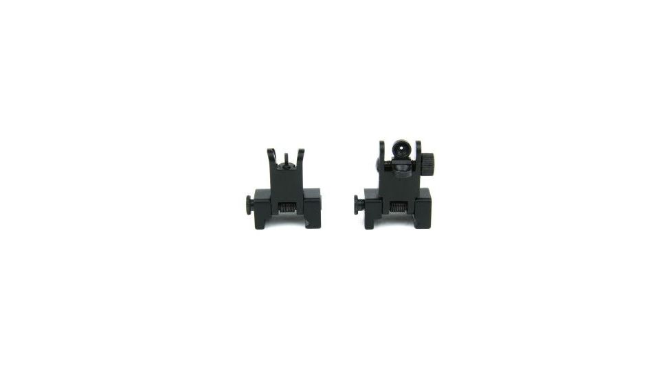 TacFire Offset Deployable Iron Sight, Dual Aperture/Spring-Loaded, Black, IS002