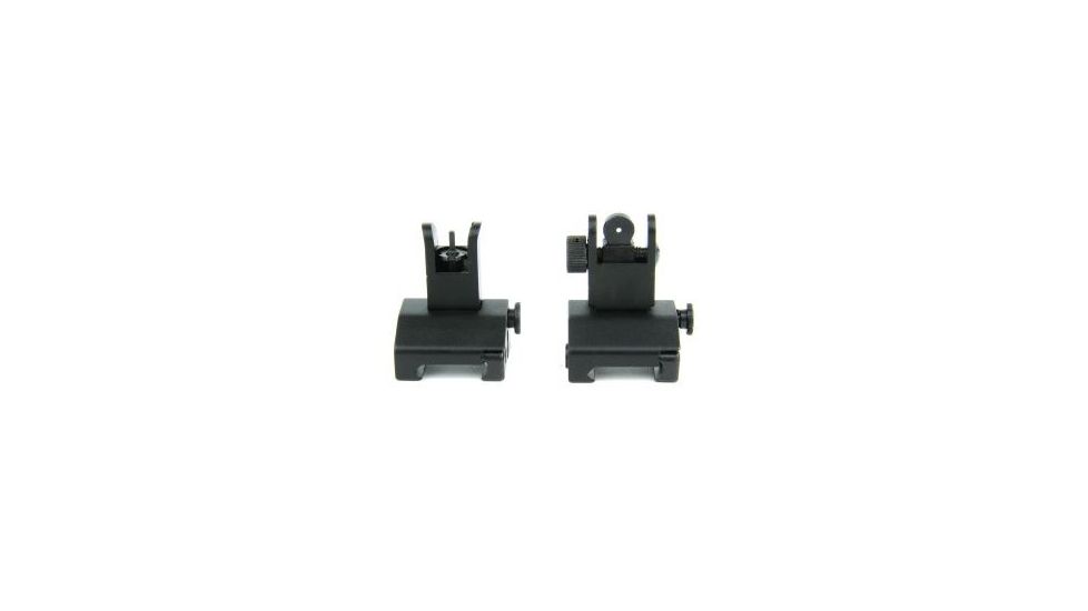TacFire Offset Deployable Iron Sight, Dual Aperture/Spring-Loaded, Black, IS002