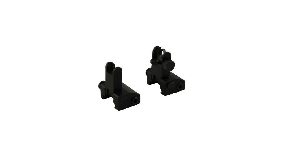 TacFire Offset Deployable Iron Sight, Dual Aperture/Spring-Loaded, Black, IS002