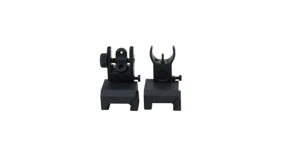 TacFire Offset Deployable Iron Sight, Same Plane/Low Profile, Black, IS001