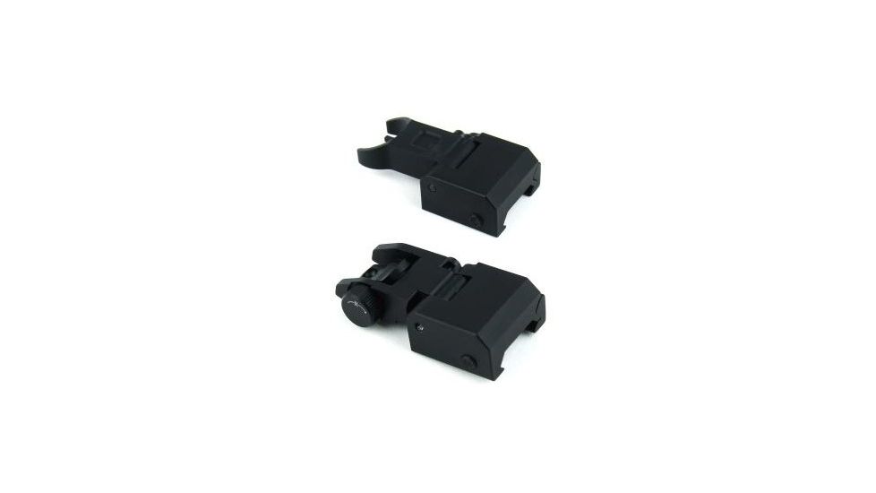 TacFire Offset Deployable Iron Sight, Same Plane/Low Profile, Black, IS001