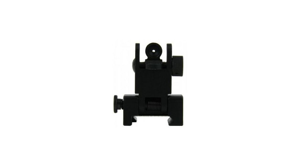 Tacfire AR Rear Flip-Up Iron Sight w/Dual Aperture/Spring-Loaded, Black IS007