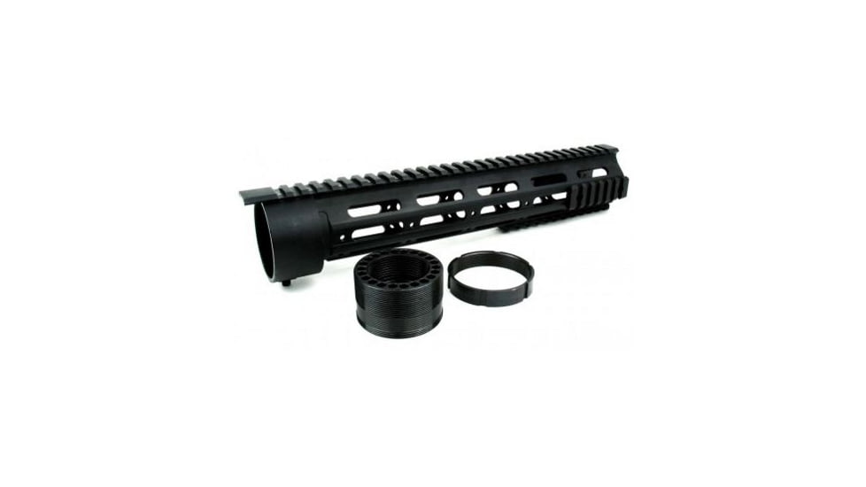 Tacfire AR10 Free Float Quad Rail/Detachable Rails/15in Extra Length, Black HG03-308-15