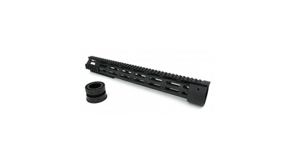 Tacfire AR10 Free Float Quad Rail/Detachable Rails/16.5in Extended Length, Black HG03-308-16.5