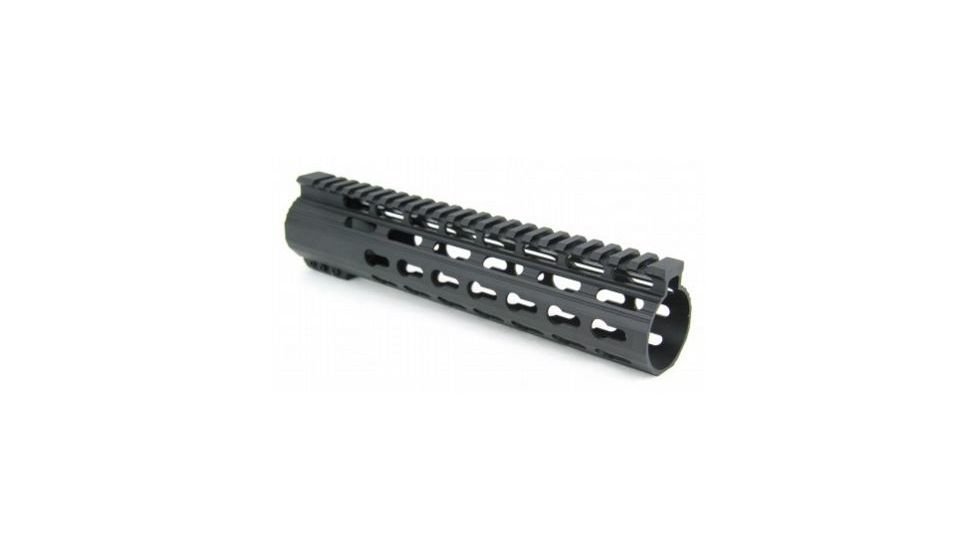 Tacfire AR10 Slim Keymod Free Float Clamp-On Style Hand Guard w/Detachable Rails/10in, Black HG02-308-10