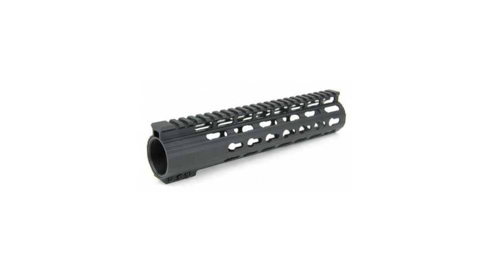 Tacfire AR10 Slim Keymod Free Float Clamp-On Style Hand Guard w/Detachable Rails/10in, Black HG02-308-10