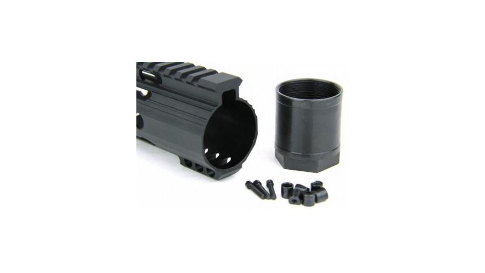 Tacfire AR10 Slim Keymod Free Float Clamp-On Style Hand Guard w/Detachable Rails/10in, Black HG02-308-10
