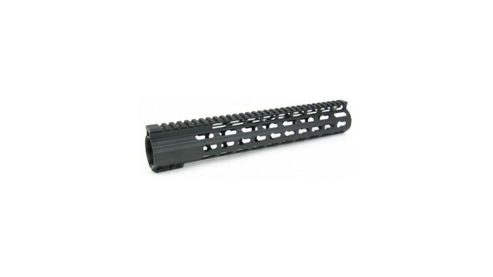 Tacfire AR10 Slim Keymod Free Float Clamp-On Style Hand Guard w/Detachable Rails/12in, Black HG02-308-12