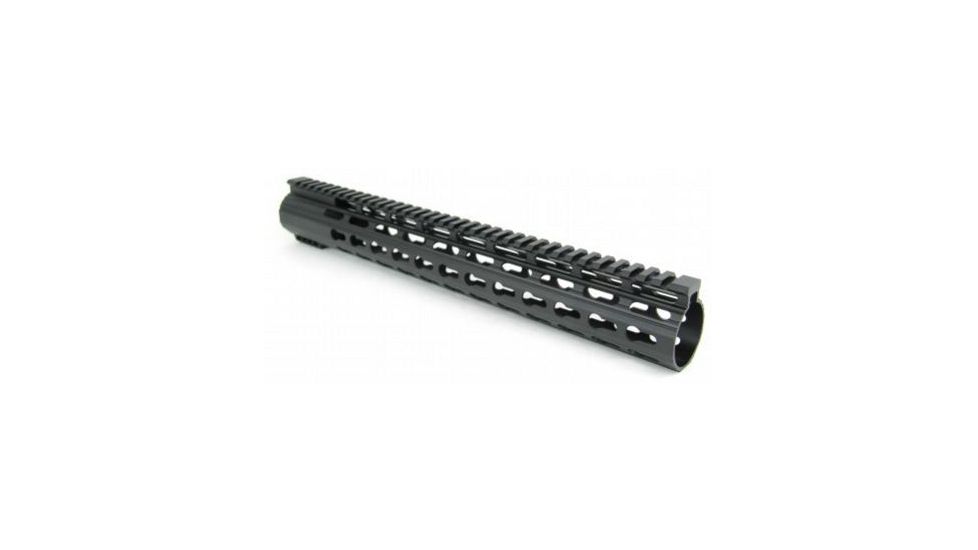Tacfire AR10 Slim Keymod Free Float Clamp-On Style Hand Guard w/Detachable Rails/15in, Black HG02-308-15