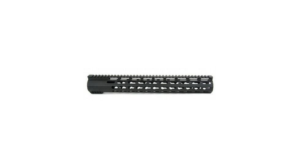 Tacfire AR10 Slim Keymod Free Float Clamp-On Style Hand Guard w/Detachable Rails/15in, Black HG02-308-15