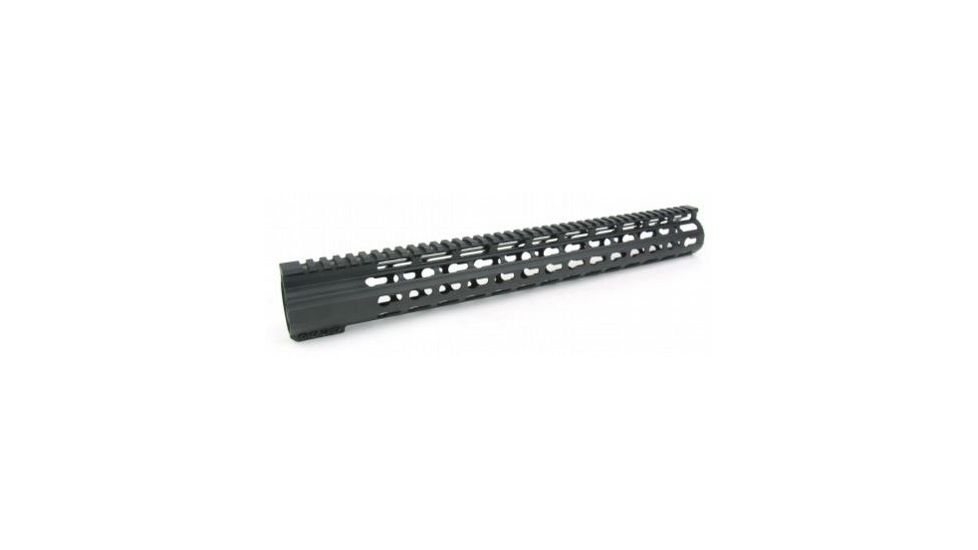 Tacfire AR10 Slim Keymod Free Float Clamp-On Style Hand Guard w/Detachable Rails/16.5in, Black HG02-308-16.5