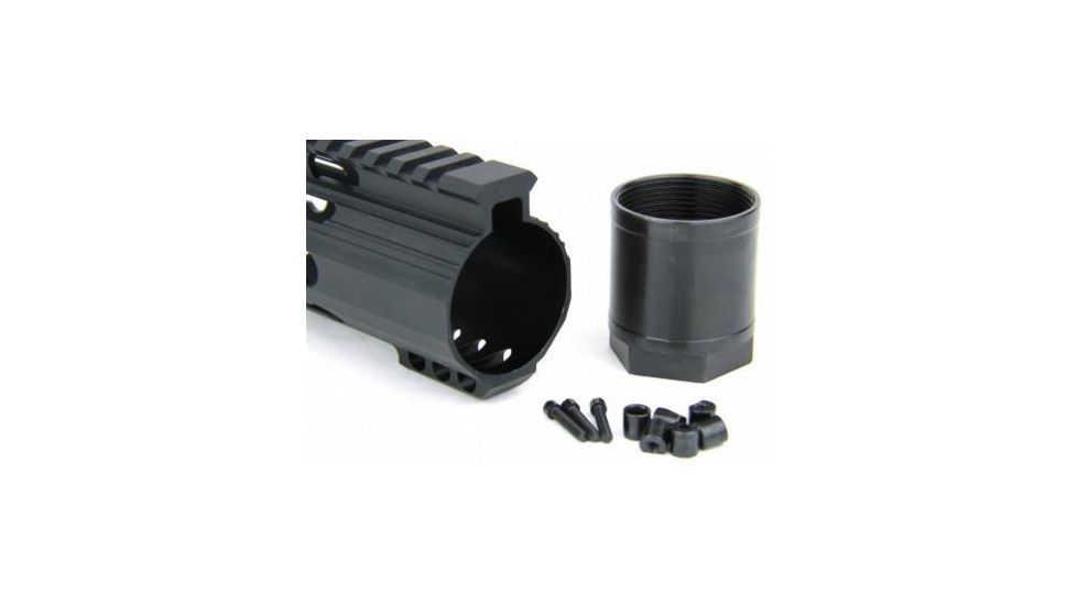 Tacfire AR10 Slim Keymod Free Float Clamp-On Style Hand Guard w/Detachable Rails/16.5in, Black HG02-308-16.5