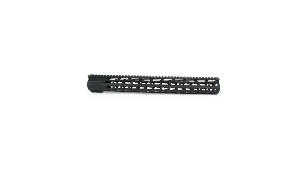 Tacfire AR10 Slim Keymod Free Float Clamp-On Style Hand Guard w/Detachable Rails/16.5in, Black HG02-308-16.5