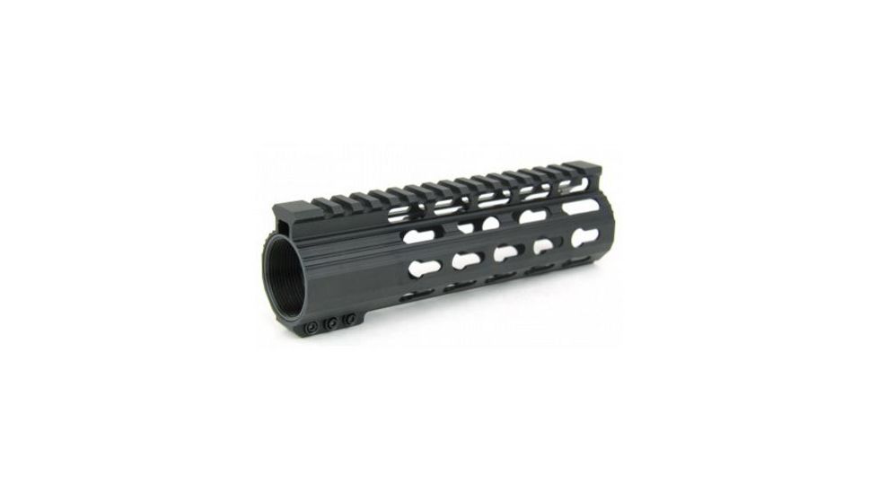 Tacfire AR10 Slim Keymod Free Float Clamp-On Style Hand Guard w/Detachable Rails/7in, Black HG02-308-7