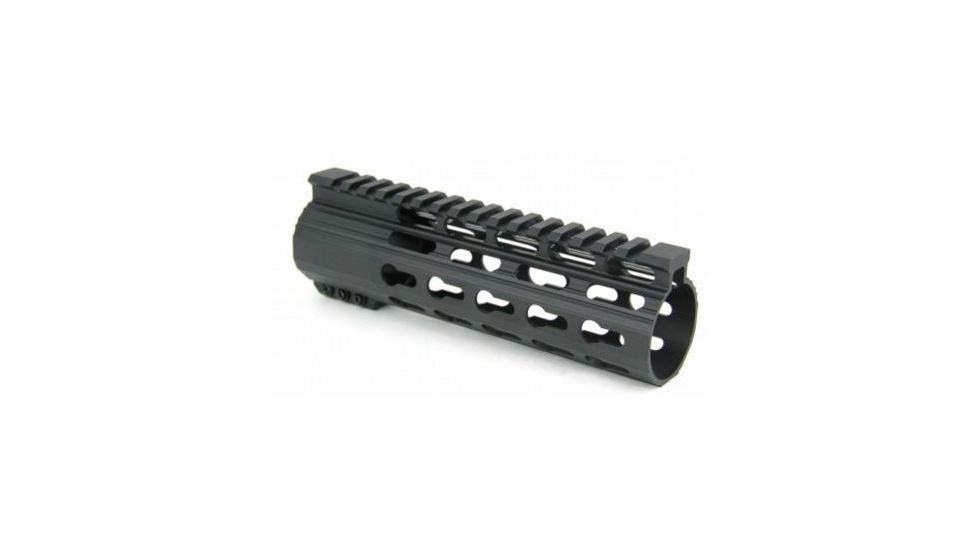 Tacfire AR10 Slim Keymod Free Float Clamp-On Style Hand Guard w/Detachable Rails/7in, Black HG02-308-7