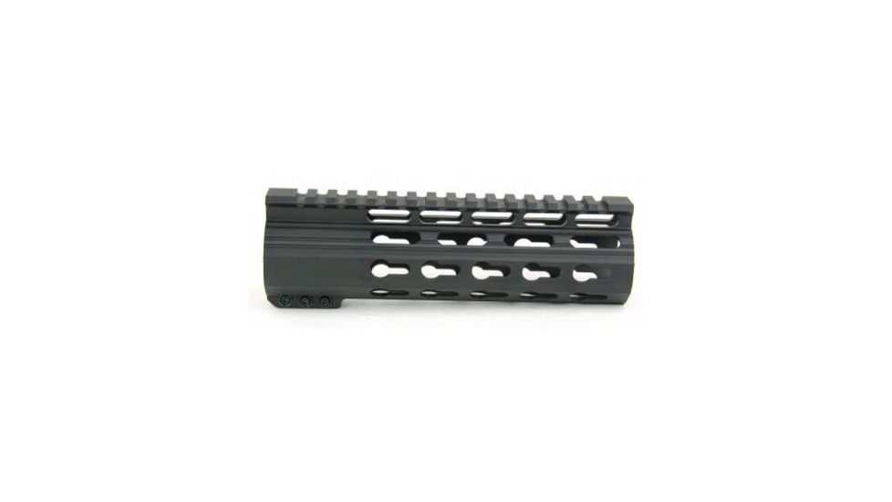 Tacfire AR10 Slim Keymod Free Float Clamp-On Style Hand Guard w/Detachable Rails/7in, Black HG02-308-7