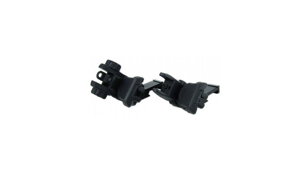 TacFire 45 Degree Offset Deployable Front and Rear Sight, Black, IS008B-45