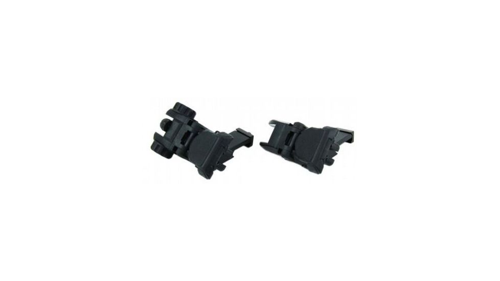 TacFire 45 Degree Offset Deployable Front and Rear Sight, Black, IS008B-45