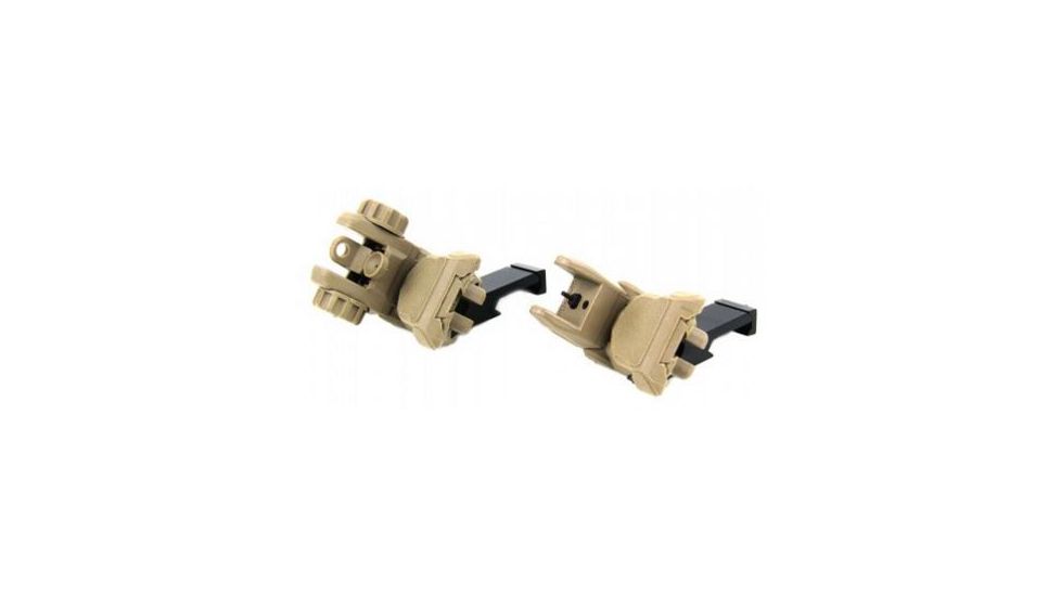 TacFire 45 Degree Offset Deployable Front and Rear Sight, Tan, IS008F-45