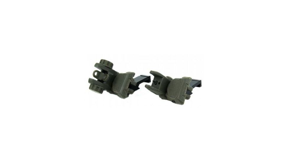 TacFire 45 Degree Offset Deployable Front and Rear Sight, Green, IS008OD-45