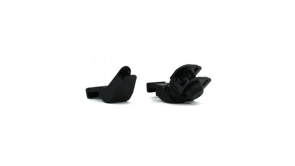 TacFire 45 Degree Offset Fixed Front and Rear Sight, Black, IS009