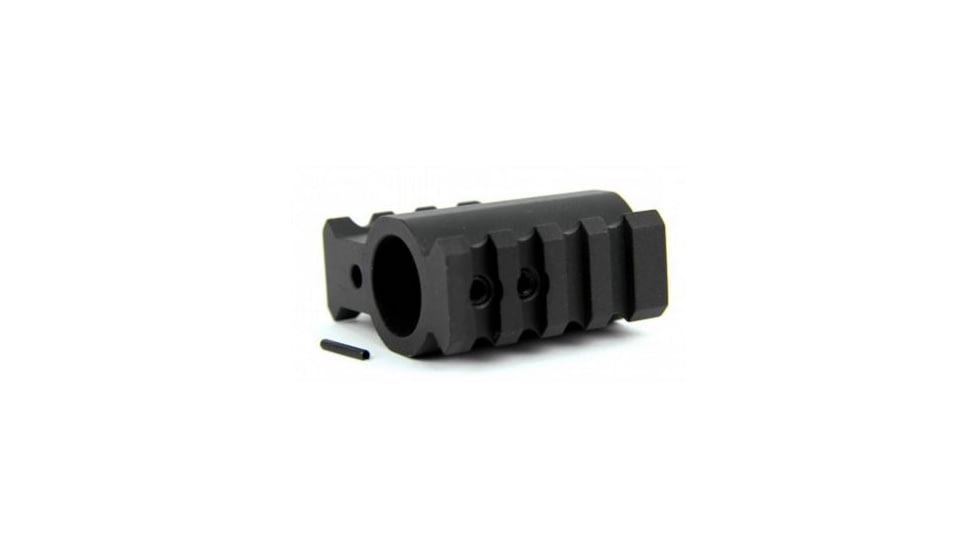 Tacfire AR15/.750 High Profile Gas Block/Mil-Spec/Alum. w/Pin &amp; Top/Bottom Rail, Black MAR003