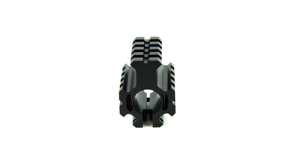 Tacfire AR15/.750 High Profile Quad Rail Barrel Mount/Gas Block/Alum. Glossy Finish, Clamp-On, Black MAR005-H