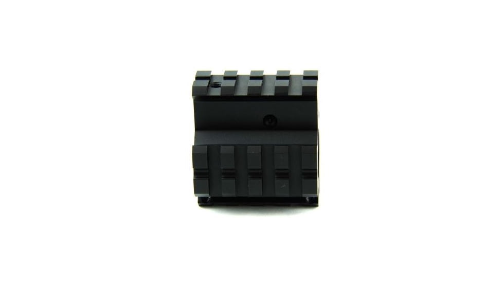 Tacfire AR15/.750 High Profile Quad Rail Barrel Mount/Gas Block/Alum. Glossy Finish, Clamp-On, Black MAR005-H