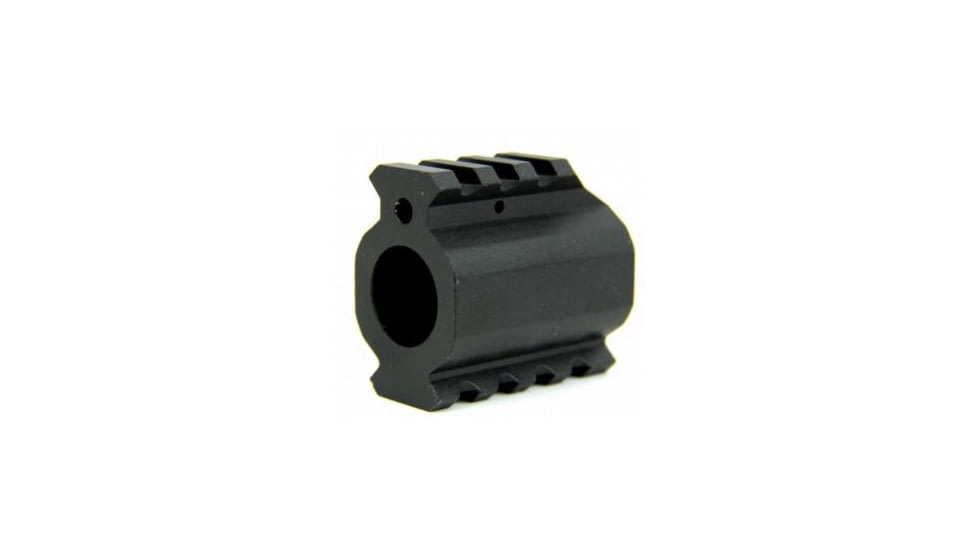 Tacfire AR15/.750 Low Profile Gas Block/Mil-Spec/Alum. w/Pin &amp; Top/Bottom Rail, Black MAR002