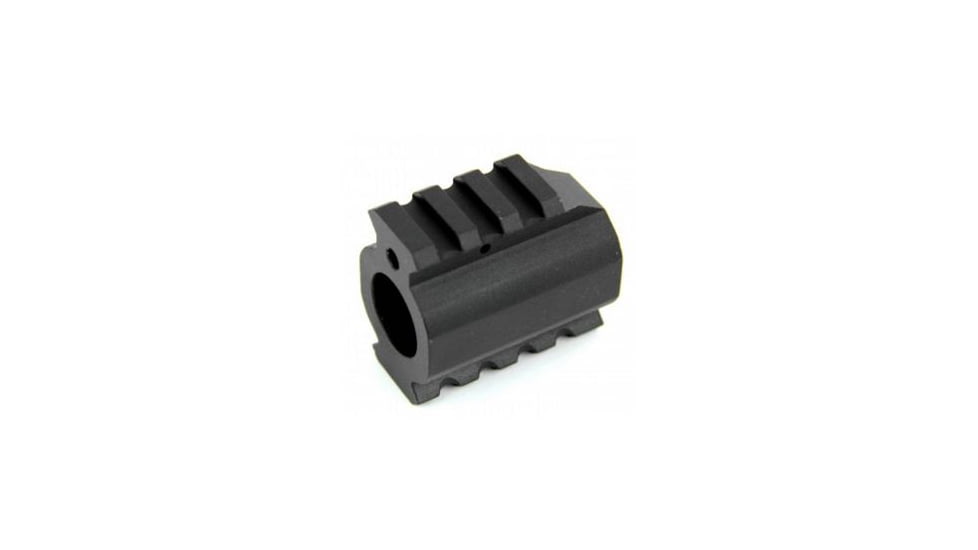 Tacfire AR15/.750 Low Profile Gas Block/Mil-Spec/Alum. w/Pin &amp; Top/Bottom Rail, Black MAR002