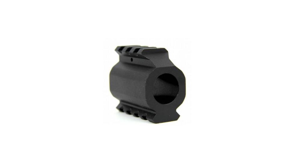 Tacfire AR15/.750 Low Profile Gas Block/Mil-Spec/Alum. w/Pin &amp; Top/Bottom Rail, Black MAR002