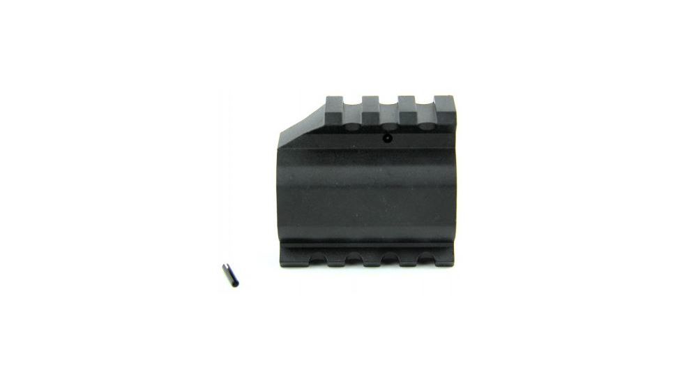 Tacfire AR15/.936 Low Profile Gas Block/Mil-Spec/Alum. w/Pin &amp; Top/Bottom Rail, Black MAR002-BB