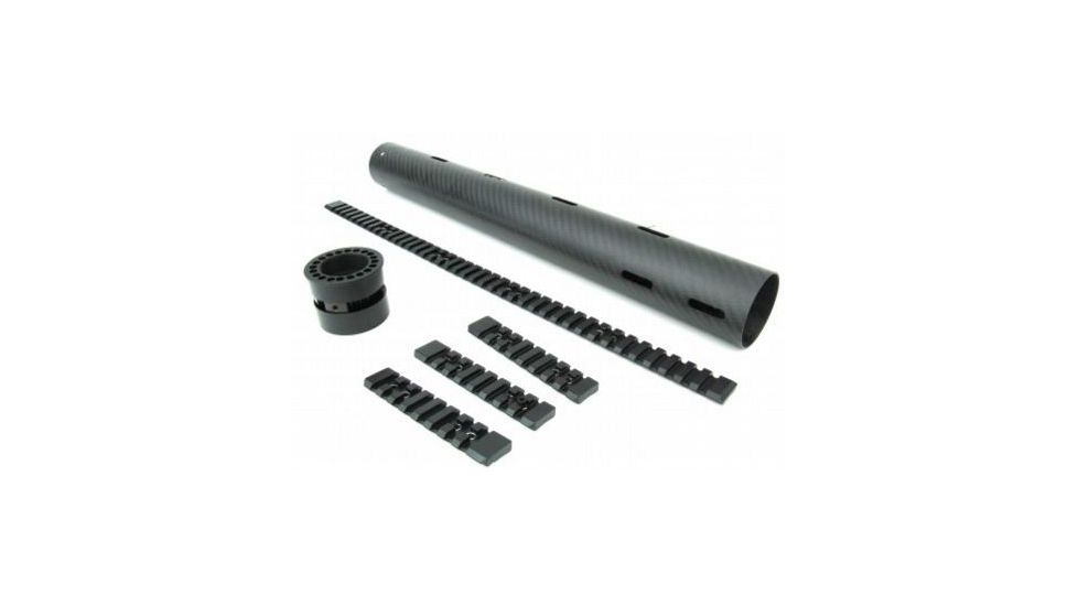 Tacfire AR15 Carbon Fiber Free Float Hand Guard/Detachable Rails/Extended Length 16.5in, Black HG06-16.5