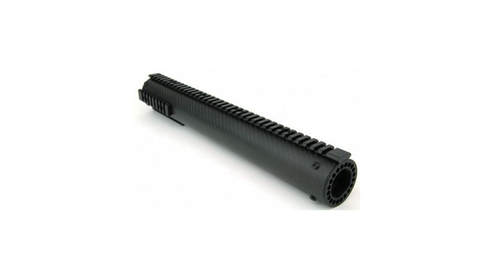 Tacfire AR15 Carbon Fiber Free Float Hand Guard/Detachable Rails/Extra Length 15in, Black HG06-15