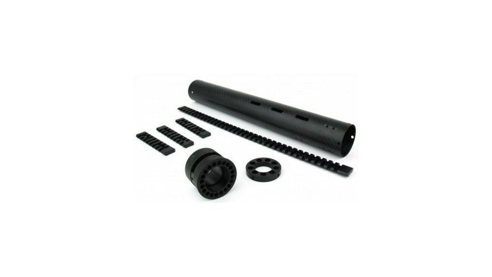 Tacfire AR15 Carbon Fiber Free Float Hand Guard/Detachable Rails/Extra Length 15in, Black HG06-15
