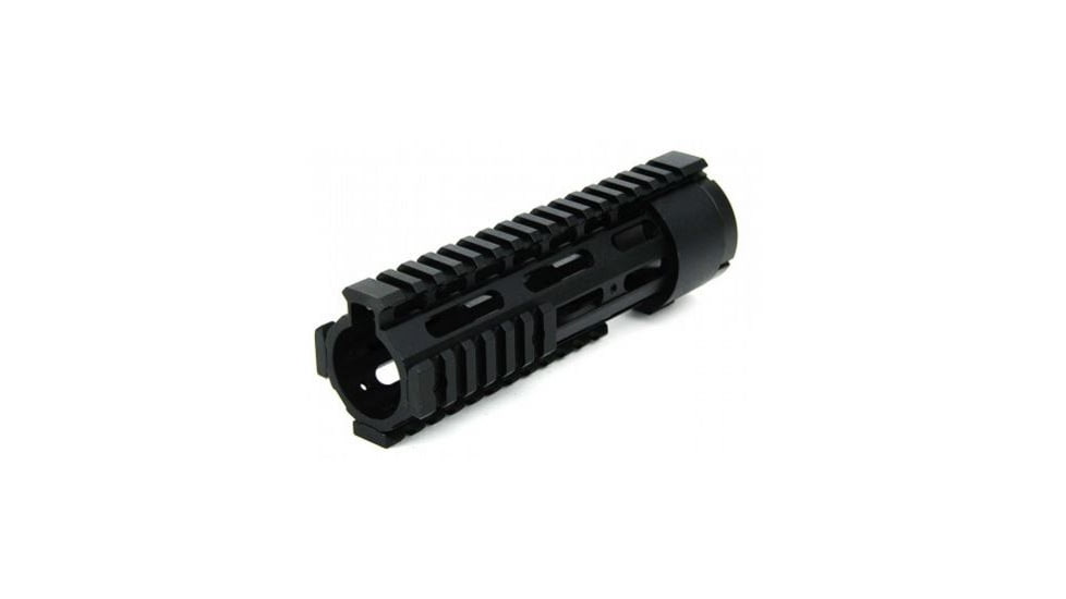 Tacfire AR15 Free Float Quad Rail/Detachable Rails/7in Carbine Length, Black HG03-7
