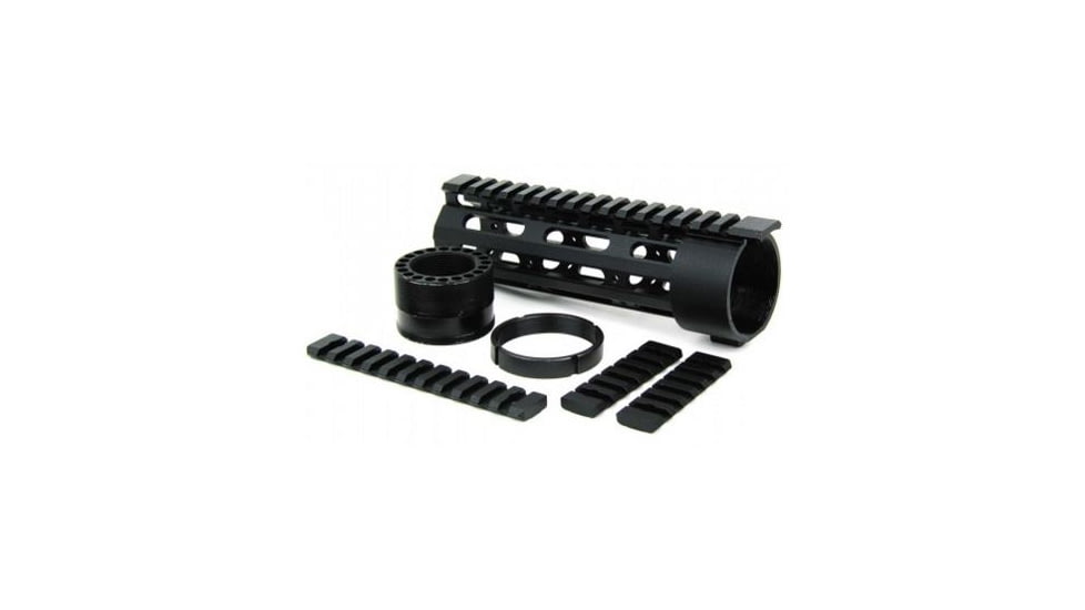 Tacfire AR15 Free Float Quad Rail/Detachable Rails/7in Carbine Length, Black HG03-7