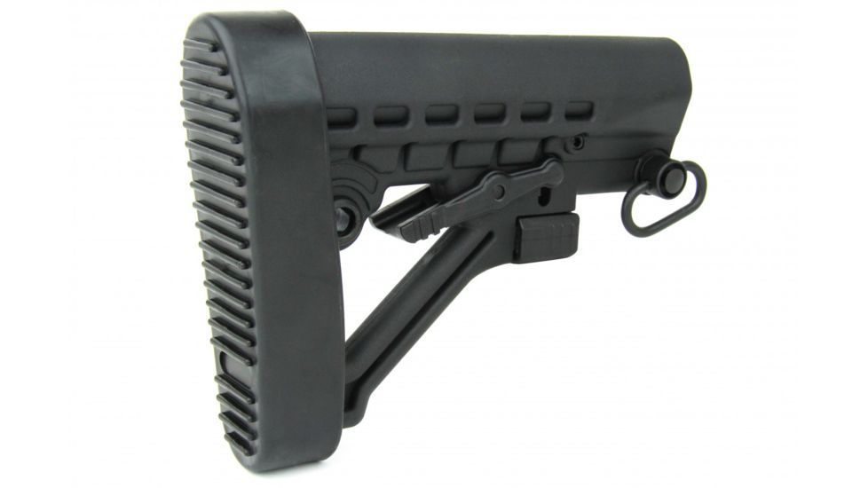 Tacfire AR15 Mil-Spec M4 Style 6-Position Stock W/QD Sling Swivel/Butt Pad, Black, MAR082-G