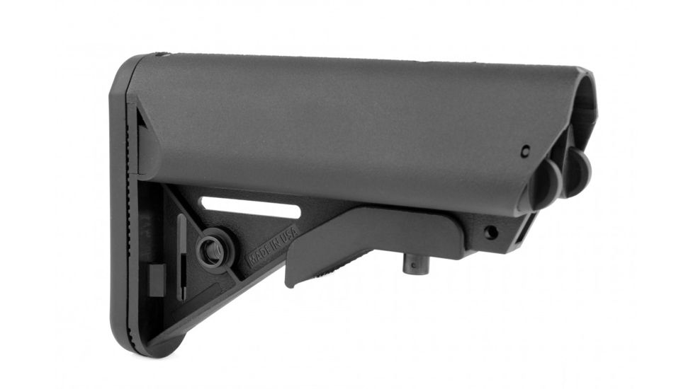 Tacfire AR15 Mil-Spec Premium Style 6-Position Stock W/QD Sling Swivel/Butt Pad, Black, MAR082-S