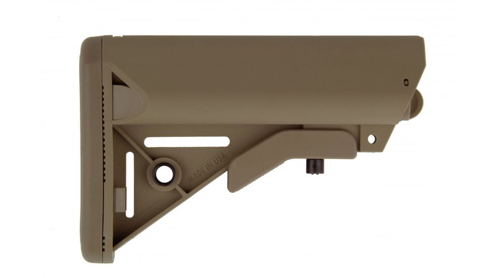 Tacfire AR15 Mil-Spec Premium Style 6-Position Stock W/QD Sling Swivel/Butt Pad, Tan, MAR082S-T