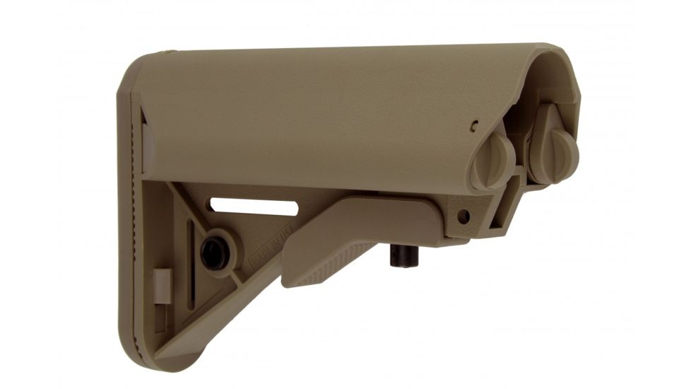 Tacfire AR15 Mil-Spec Premium Style 6-Position Stock W/QD Sling Swivel/Butt Pad, Tan, MAR082S-T