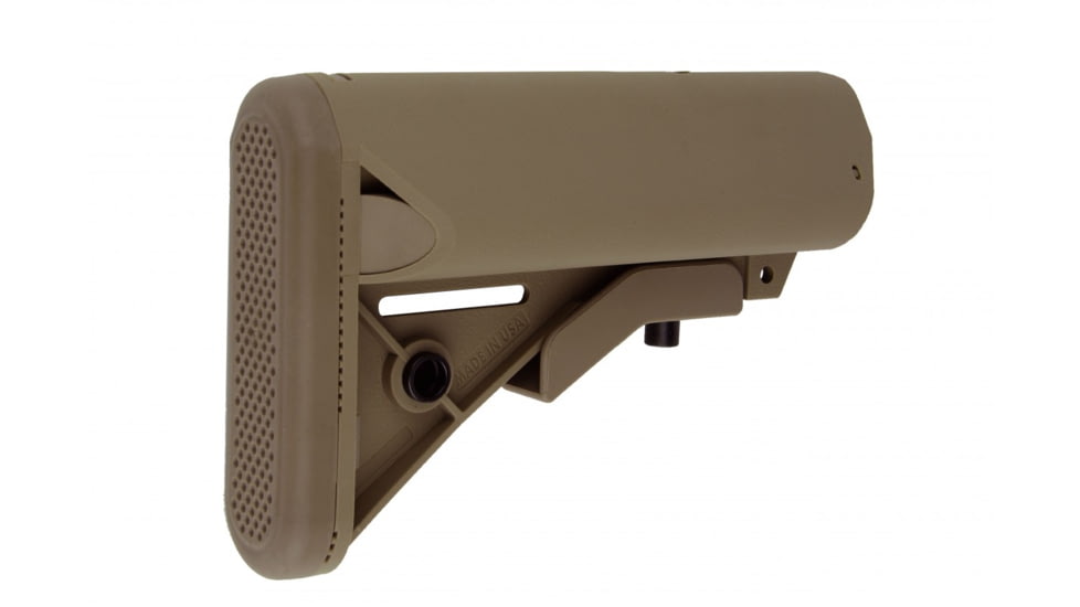 Tacfire AR15 Mil-Spec Premium Style 6-Position Stock W/QD Sling Swivel/Butt Pad, Tan, MAR082S-T