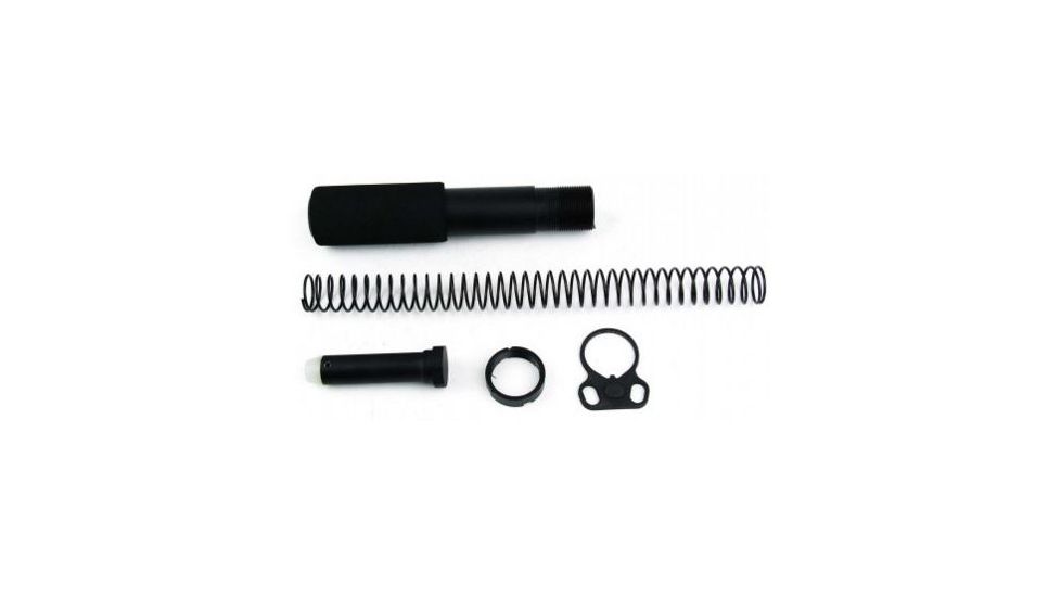 Tacfire AR15 Pistol Buffer Tube Kit w/Ambi. Dual Loop Sling Adapter, Black MAR049-B