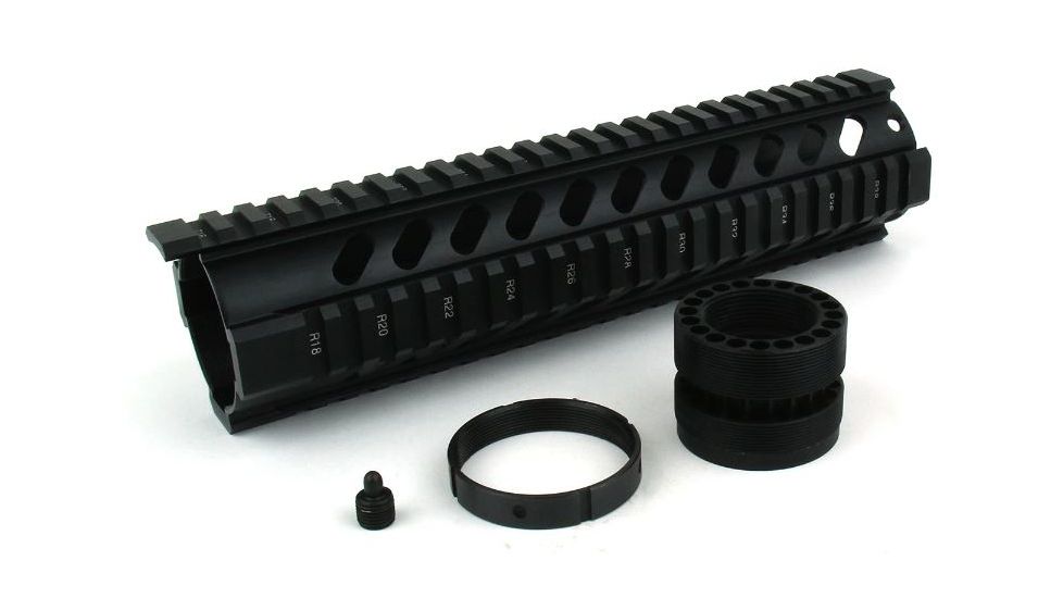 Tacfire AR15 Slim Keymod Free Float Clamp-On Style Hand Guard w/Detachable Rails/10in, Black HG02-10