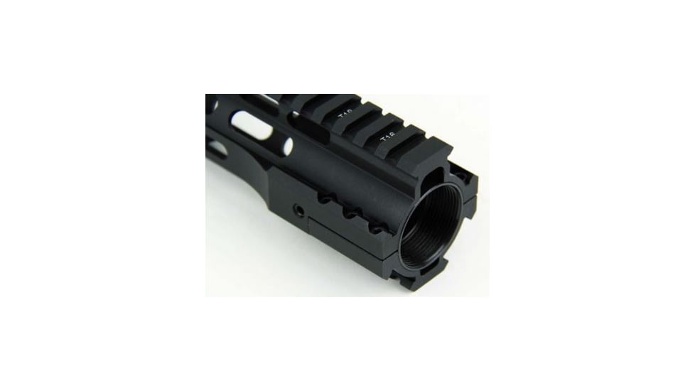 Tacfire AR15 Ultra-Slim Clamp-On Free Float Quad Rail 10in/Mid Length, Version 2, Black HG07-10, EDEMO1