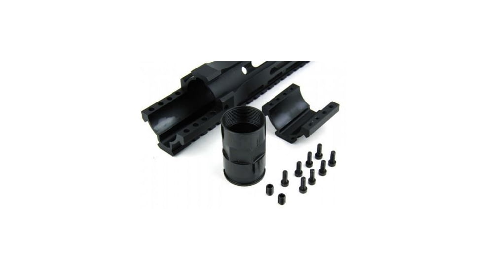 Tacfire AR15 Ultra-Slim Clamp-On Free Float Quad Rail 12in/Rifle Length, Version 2, Black HG07-12, EDEMO1